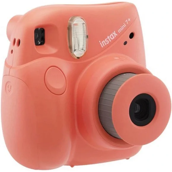 Fujifilm Instax Mini 7+ Polaroid Camera Light Coral